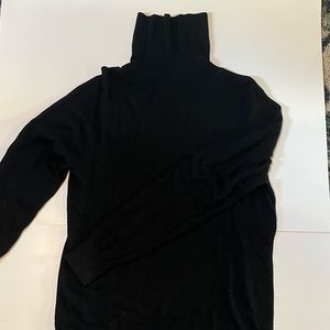 Cashmere Infused Black Turtleneck